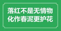 “落紅不是無(wú)情物，化作春泥更護(hù)花”是什么意思_出處是哪里